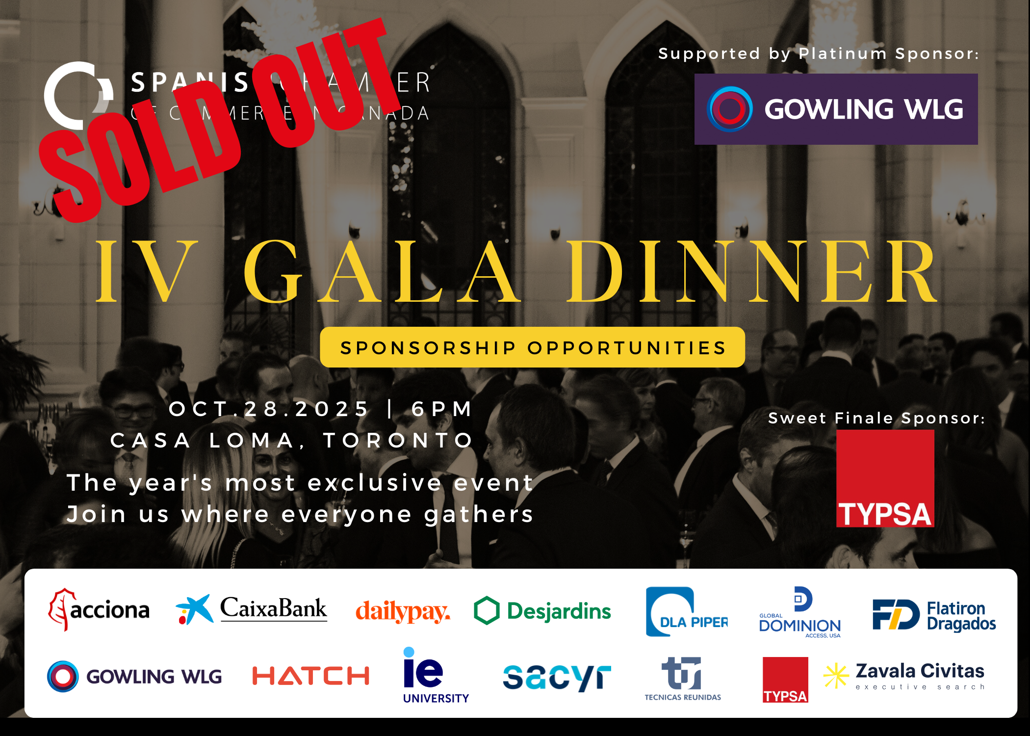 IV GALA DINNER 8 IV Gala Dinner Sold Out